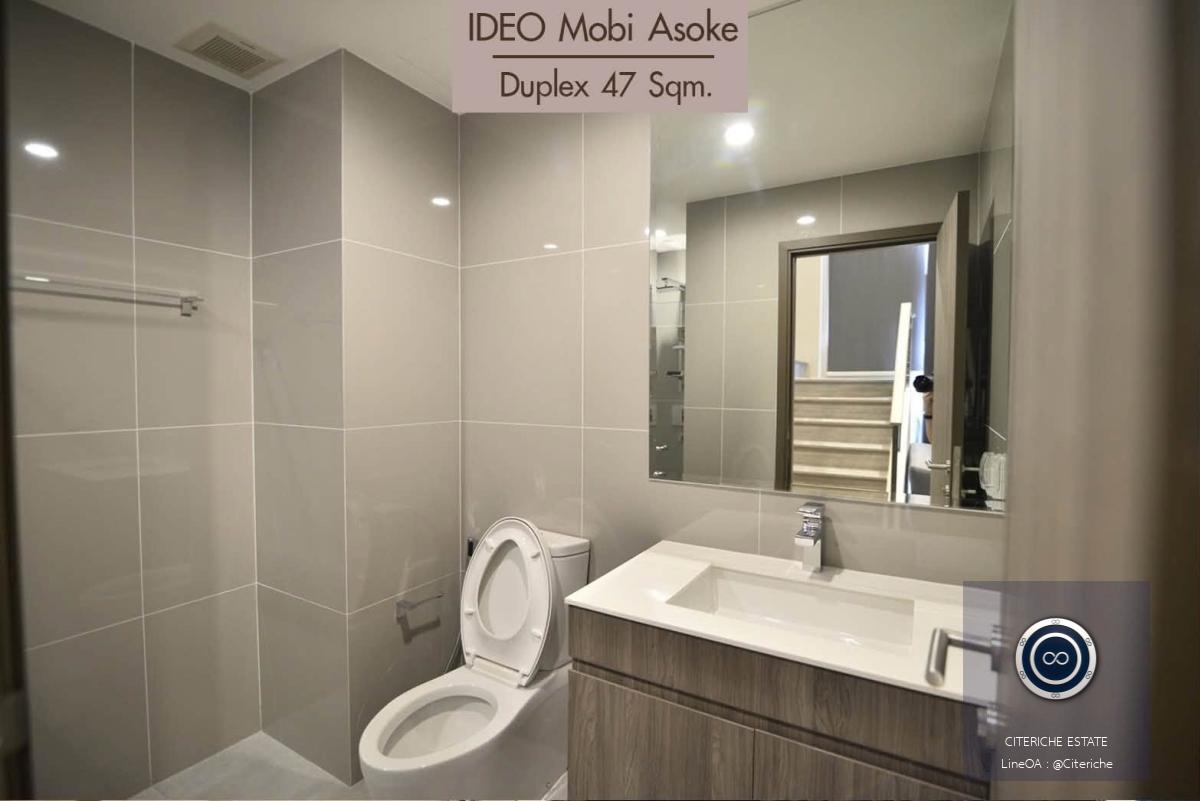 ดูเพล็กซ์ตกแต่งครบพร้อมอยู่ | Ideo Mobi Asoke | คอนโด 1 ห้องนอน